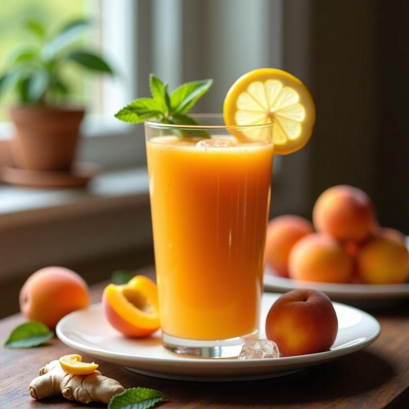 Batido de Albaricoque y Jengibre: Bebida Digestiva y Energizante Sin Lácteos para el Verano