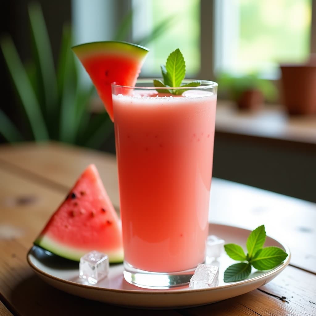 Batido de Aloe Vera y Sandía con Menta: Bebida Depurativa y Sin Azúcar en 5 Minutos