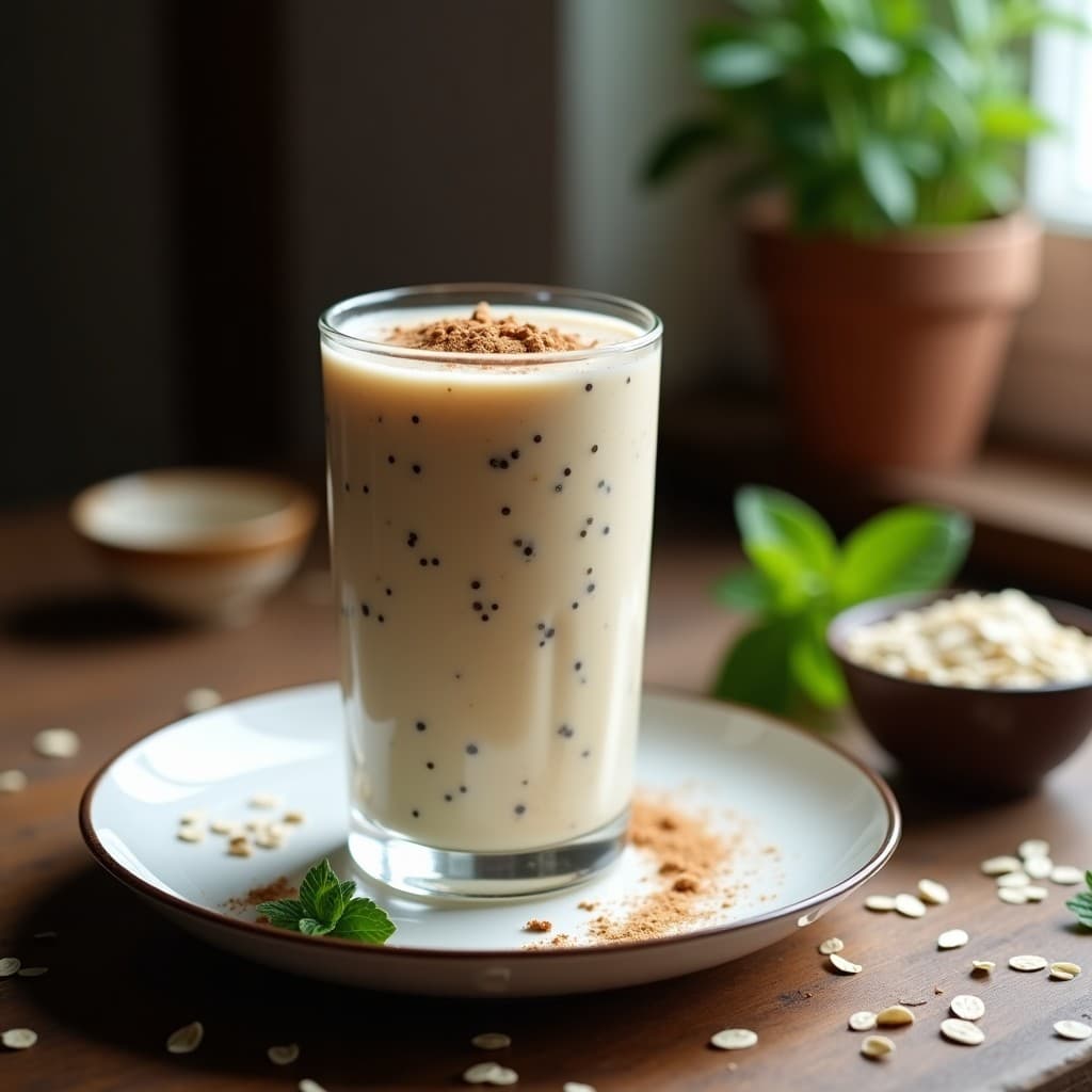 Batido de Avena Nocturna con Semillas de Chía y Milk Thistle: Bebida Detox para el Hígado
