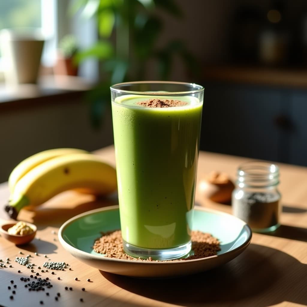 Batido de Banana, Espirulina y Mantequilla de Cacahuete: Desayuno Energético Keto