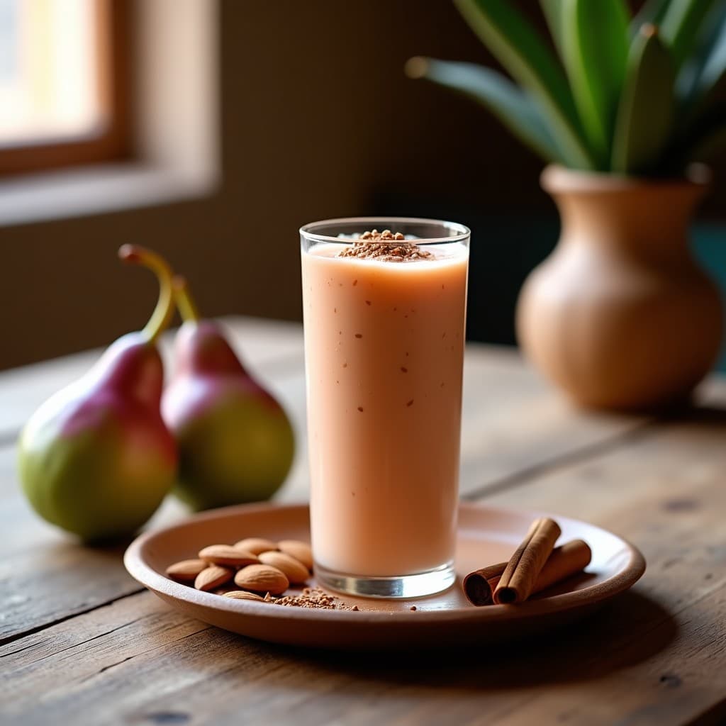 Batido de Higo Chumbo y Almendras con Canela: Bebida Energética Norteafricana Sin Lácteos