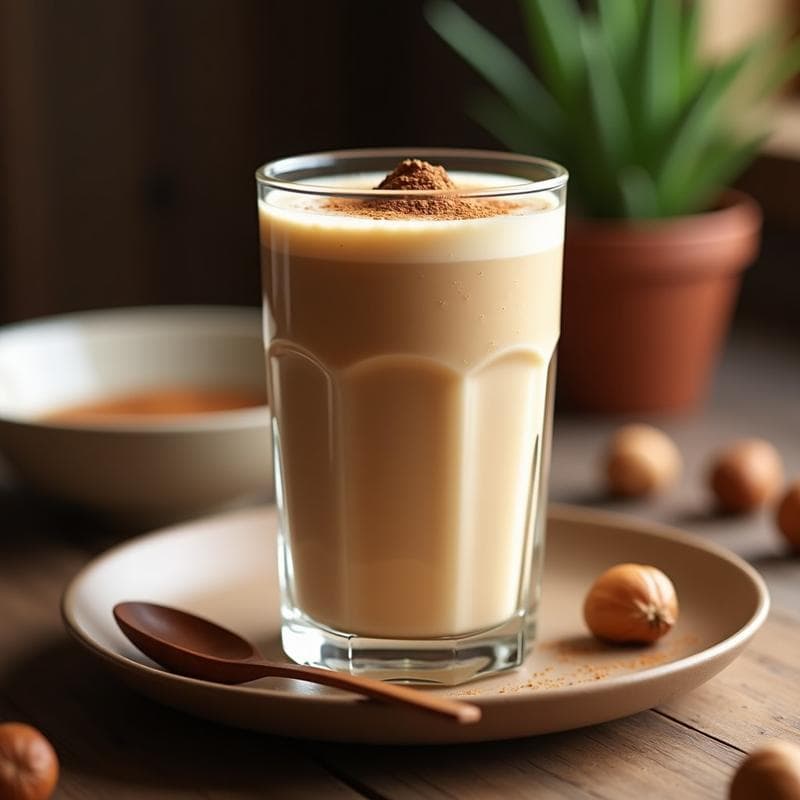 Batido de Maca y Canela con Leche de Avellanas: Bebida Andina Energizante