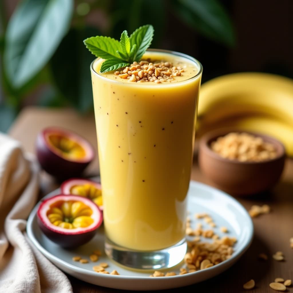 Batido de Maracuyá y Semillas de Lino: Bebida Vegana Antiinflamatoria para el Desayuno