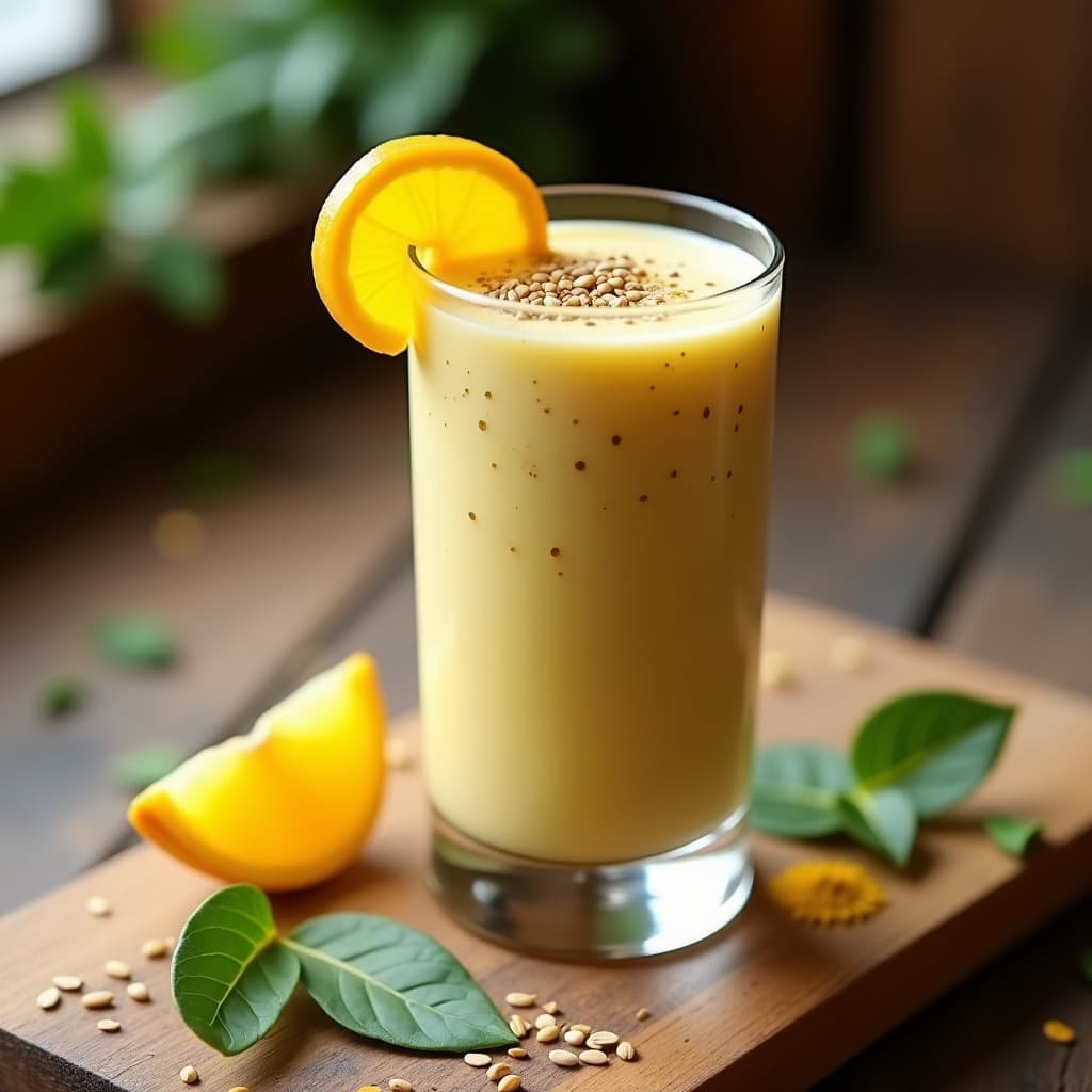 Batido de Pitahaya Amarilla y Jengibre con Leche de Avellana: Bebida Energizante y Antioxidante