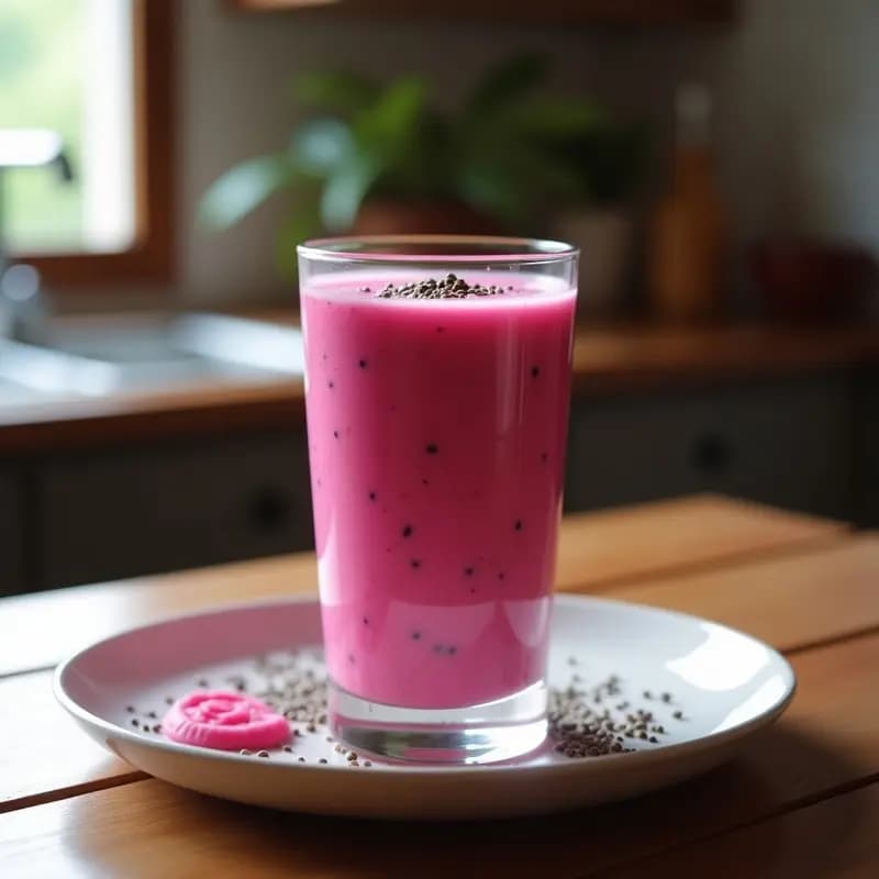Batido de Pitahaya y Leche de Almendras: Bebida Mexicana Antioxidante y Colorida