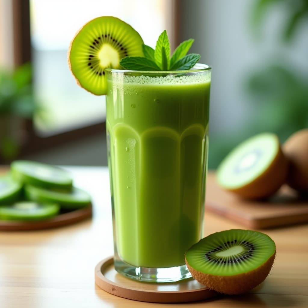 Batido Verde de Kiwi y Pepino: Bebida Detox Sin Azúcar para Desayunar