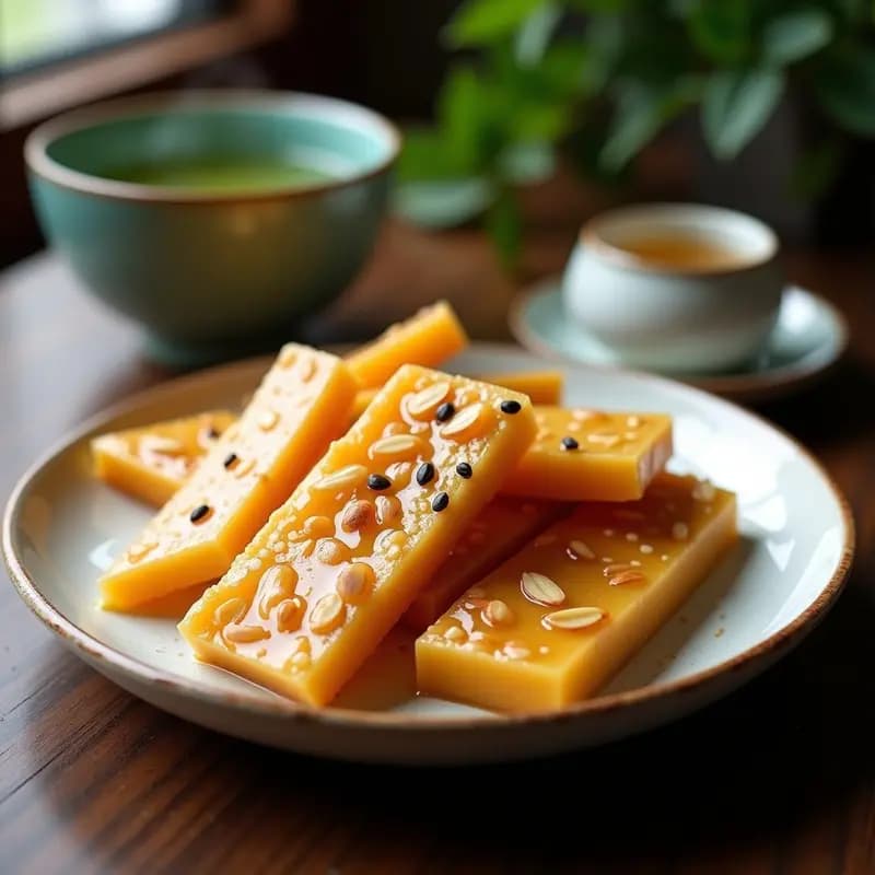 Bbakwa Coreano de Semillas de Sésamo y Miel: Postre Tradicional para Acompañar el Té