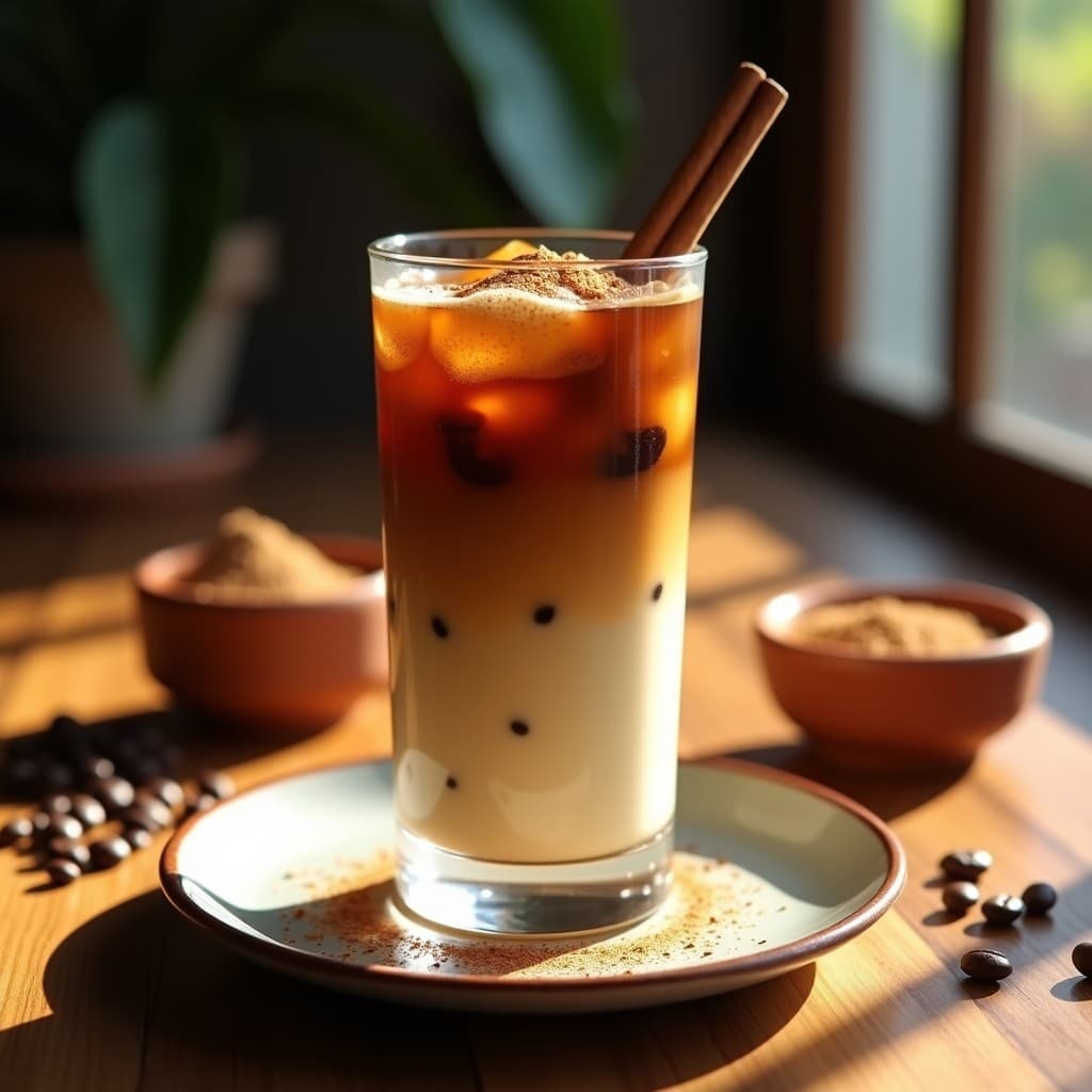Bebida de Avena y Canela con Hielo de Café: Receta Colombiana Energética