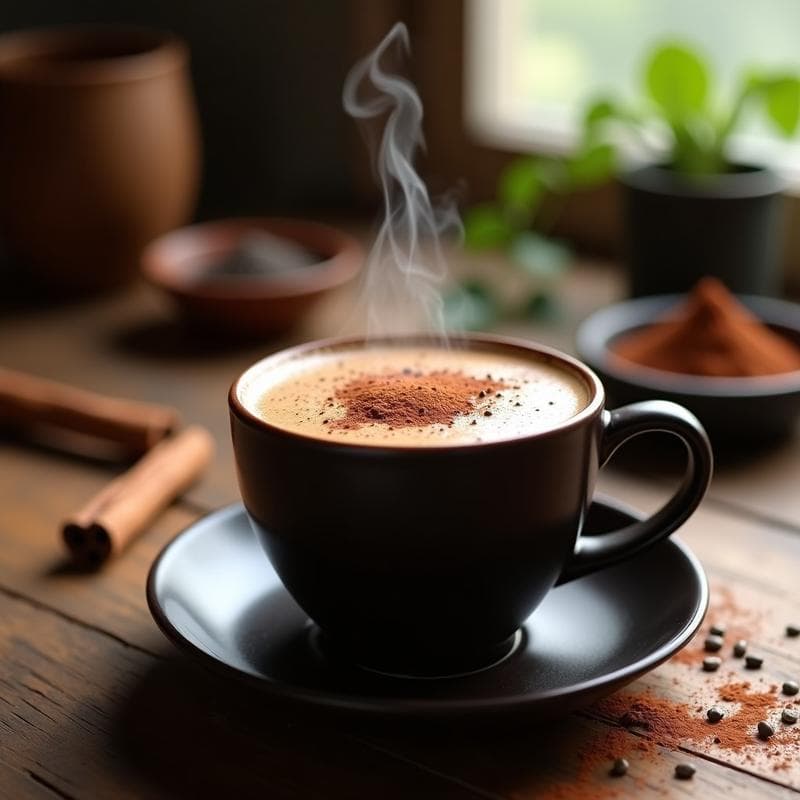 Bebida de Cacao y Maca: Latte Peruano Energizante y Sin Cafeína