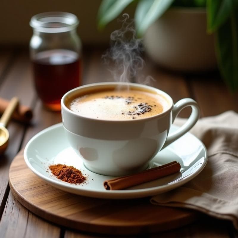 Bebida de Café con Hongo Reishi y Canela: Infusión Energizante y Antiinflamatoria
