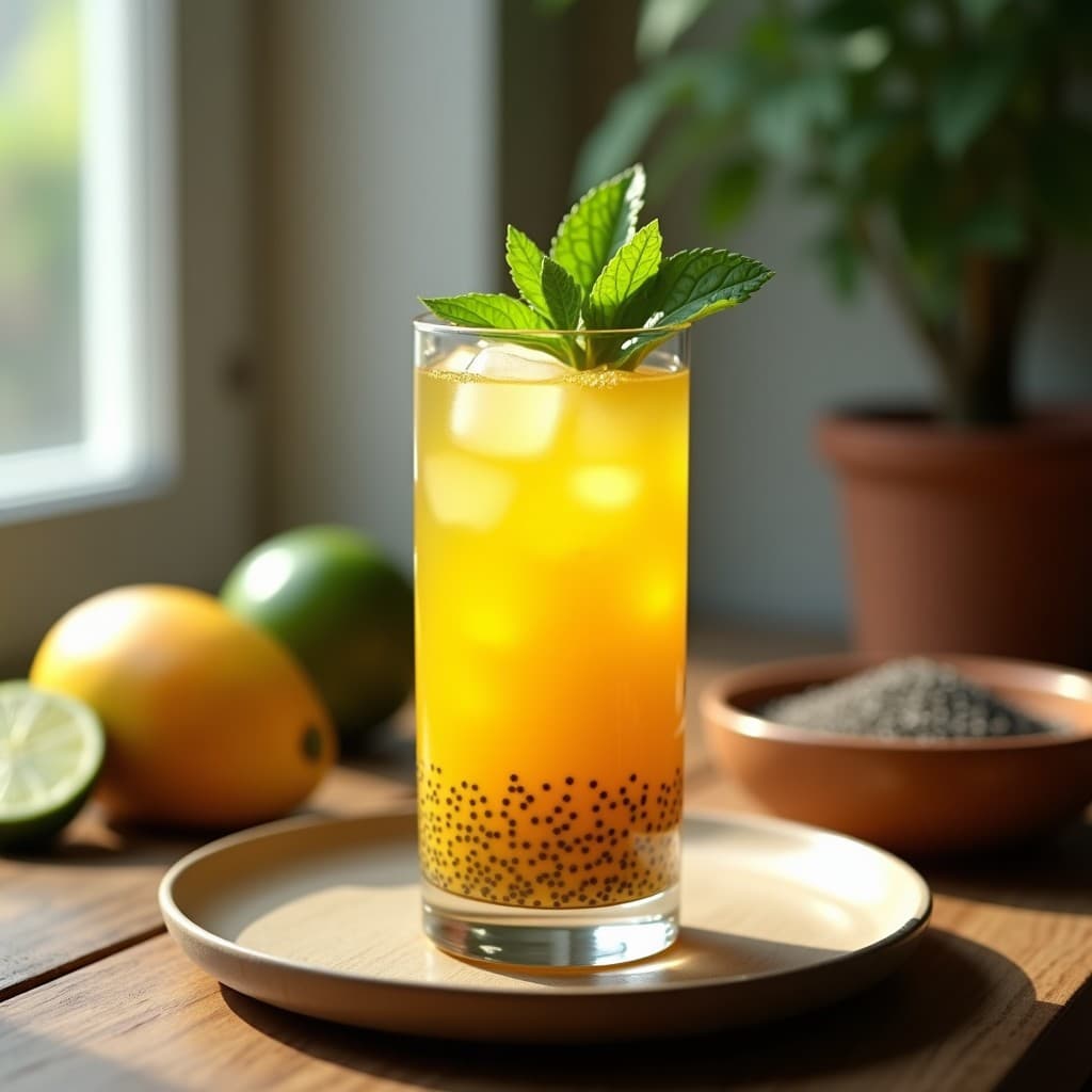 Bebida de Mango y Chía: Refresco Mexicano Detox y Alto en Fibra