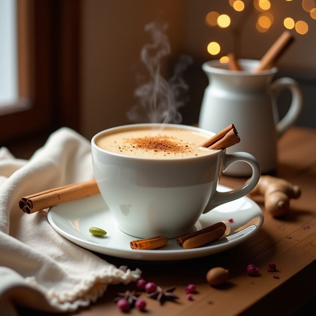 Bebida de Té Chai con Leche de Almendras: Latte Vegano y Relajante para el Invierno