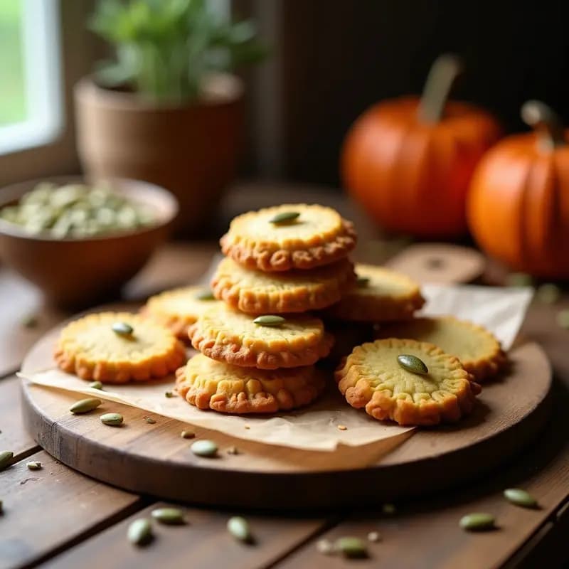Benne Wafer con Pepitas de Calabaza: Galletas Estadounidenses Sin Gluten