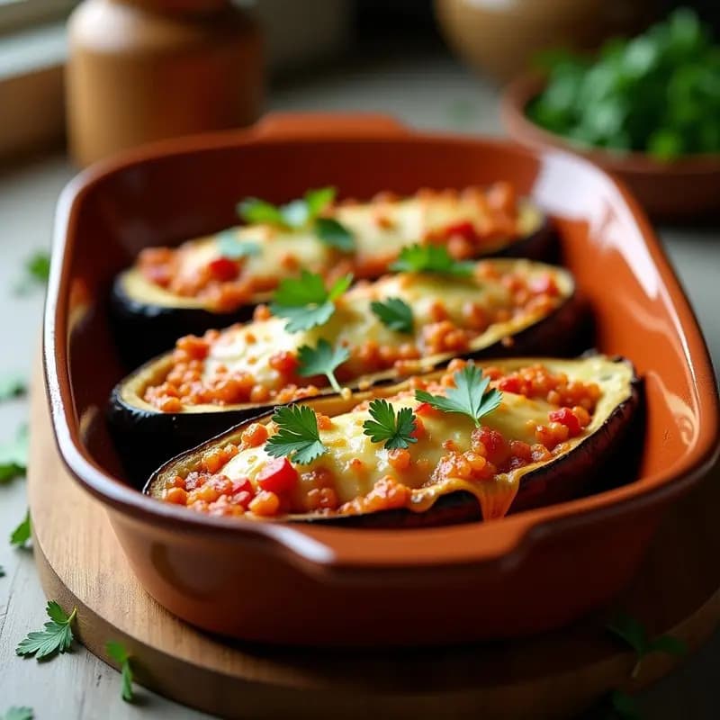 Berenjenas Rellenas de Pollo y Tomate: Receta Casera Fácil y Económica