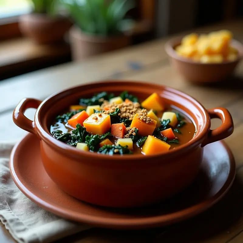 Berza Canaria con Batata y Gofio: Guiso de Invierno y Energético