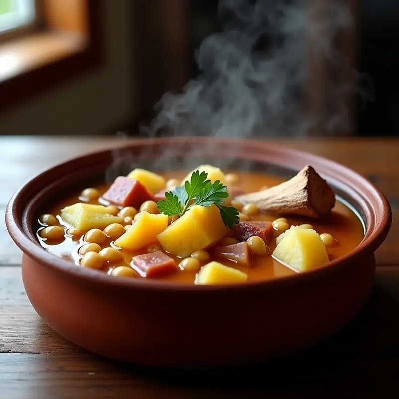 Berza Madrileña: Cocido de Repollo y Garbanzos con Sabor a Hoguera