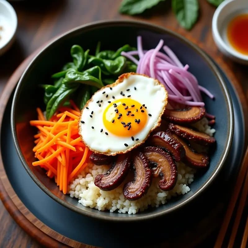 Bibimbap de Coliflor y Ternera: Receta Coreana Keto con Salsa Gochujang