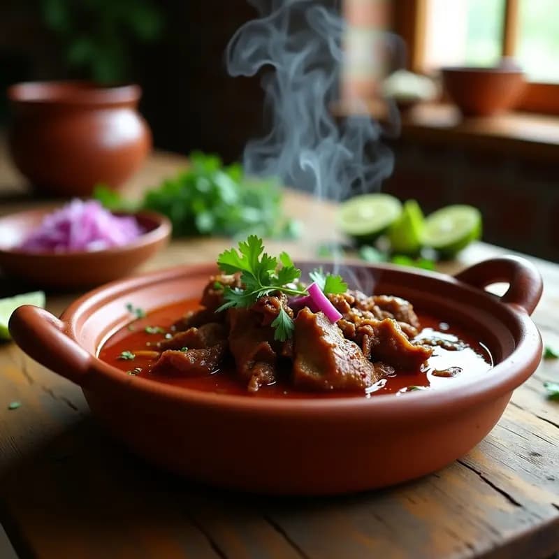 Birria de Chivo con Consomé de Chile Pasilla: Receta Mexicana Tradicional en Olla de Barro