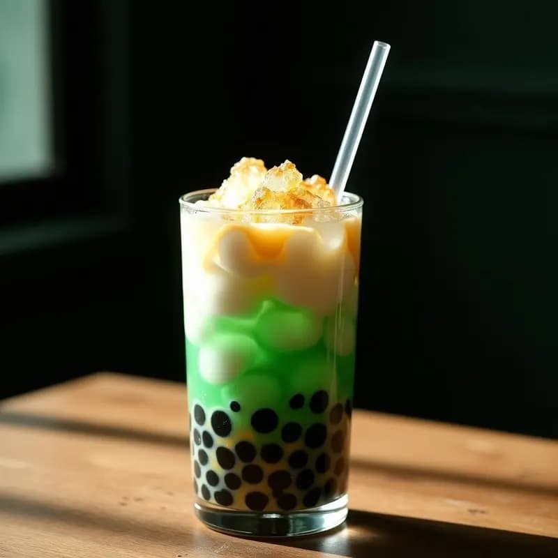 Bobao Chino de Té Verde con Leche y Perlas de Tapioca: Bebida Refrescante y Viral
