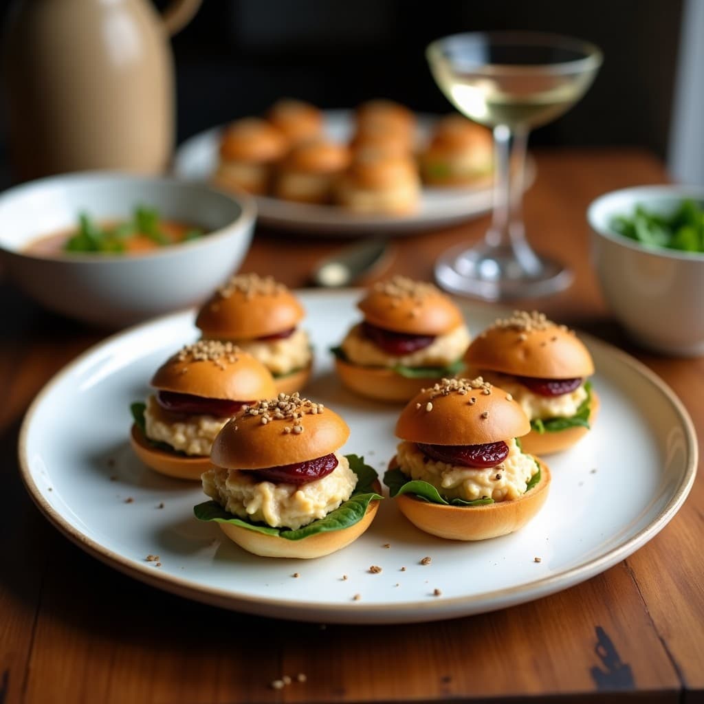 Bocaditos de Berenjena Asada y Paté de Berros con Crujiente de Quinoa: Aperitivo Sin Gluten Gourmet
