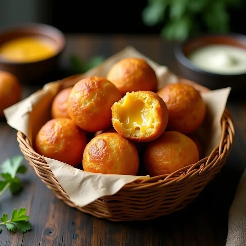 Bolinhas de Feira con Queso Coalho: Receta Brasilera en Airfryer Sin Aceite