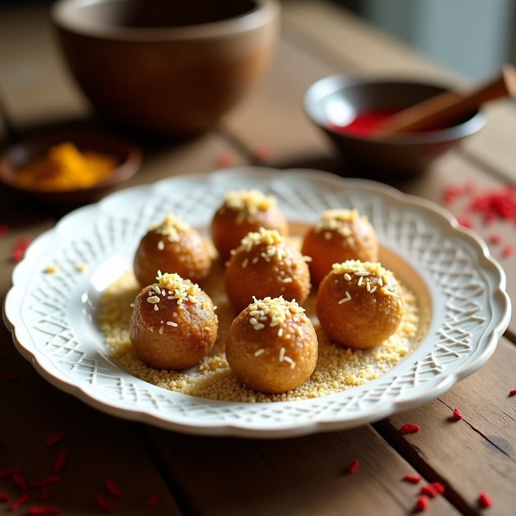 Bolitas de Dátiles y Almendras con Esencia de Azafrán: Snack Energético Persa