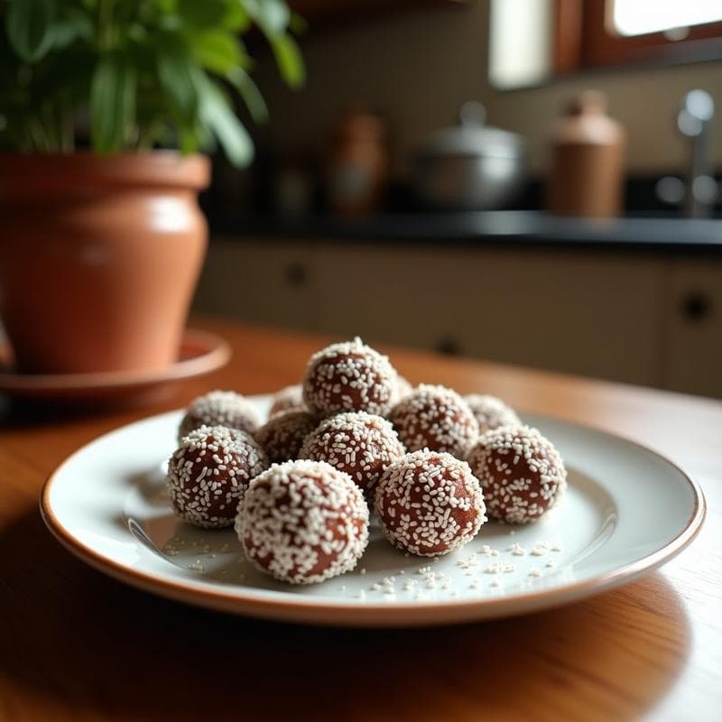 Bolitas de Dátiles y Coco Rallado: Postre Vegano Sin Azúcar para Niños en 10 Minutos