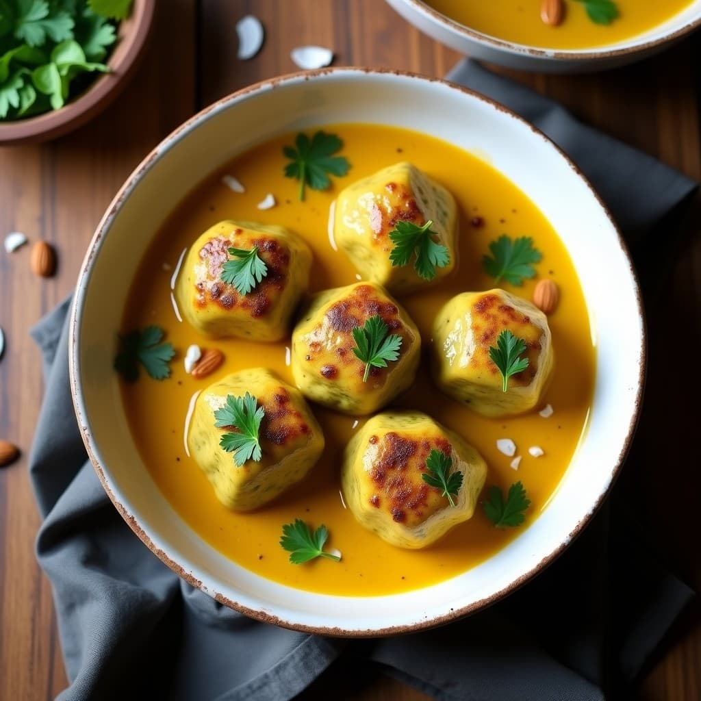 Bolitas de Pollo y Espinacas al Curry con Cúrcuma: Receta India Keto en Olla Lenta