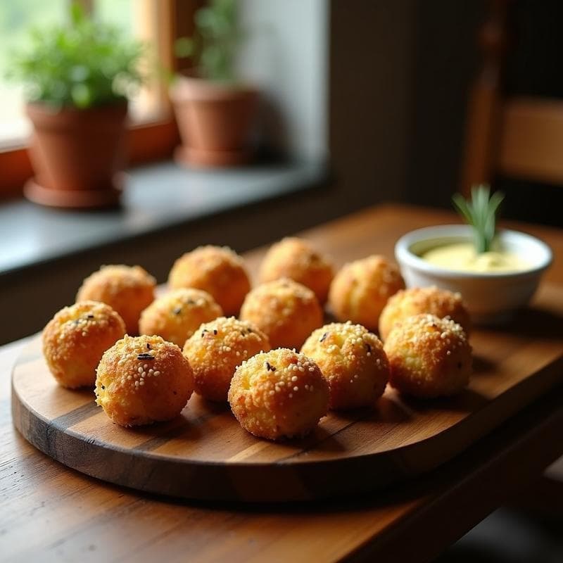 Bolitas de Queso de Castaña y Romero: Aperitivo Sin Lactosa al Horno en 15 Minutos