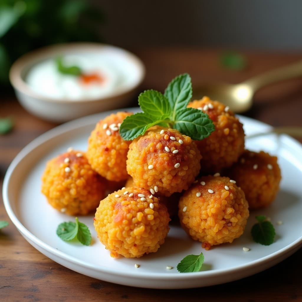 Bolitas de Quinoa y Calabaza con Especias Beréber: Entrante Marroquí Vegano en Airfryer