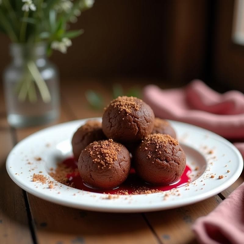Bolitas de Quinoa y Chocolate con Esencia de Rosa: Postre Proteico Sin Horno
