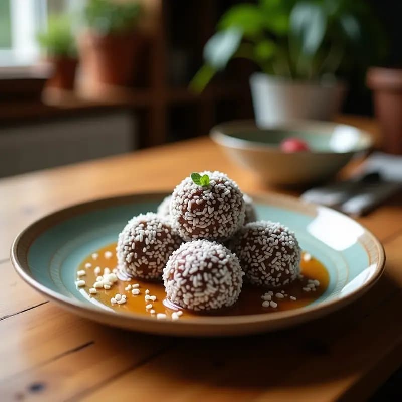 Bolitas de Tapioca Rellenas de Coco y Chocolate: Postre Brasileño Sin Gluten