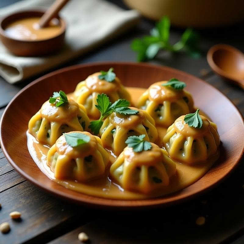 Bollitos de Ñame y Espinacas al Vapor con Salsa de Arachis: Receta Africana Sin Harina