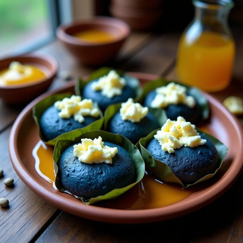 Bollos de Maíz Azul con Queso Fresco y Miel de Maguey: Receta Oaxaqueña en Thermomix
