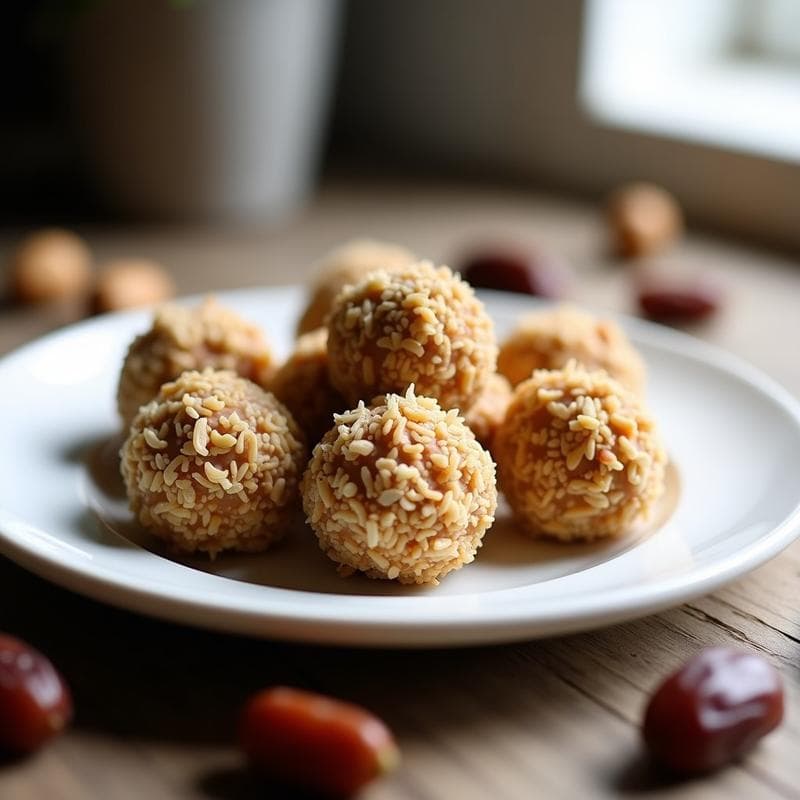 Bombones de Dátiles y Cacahuete: Snack Energético Sin Horno y Sin Azúcar para Deportistas