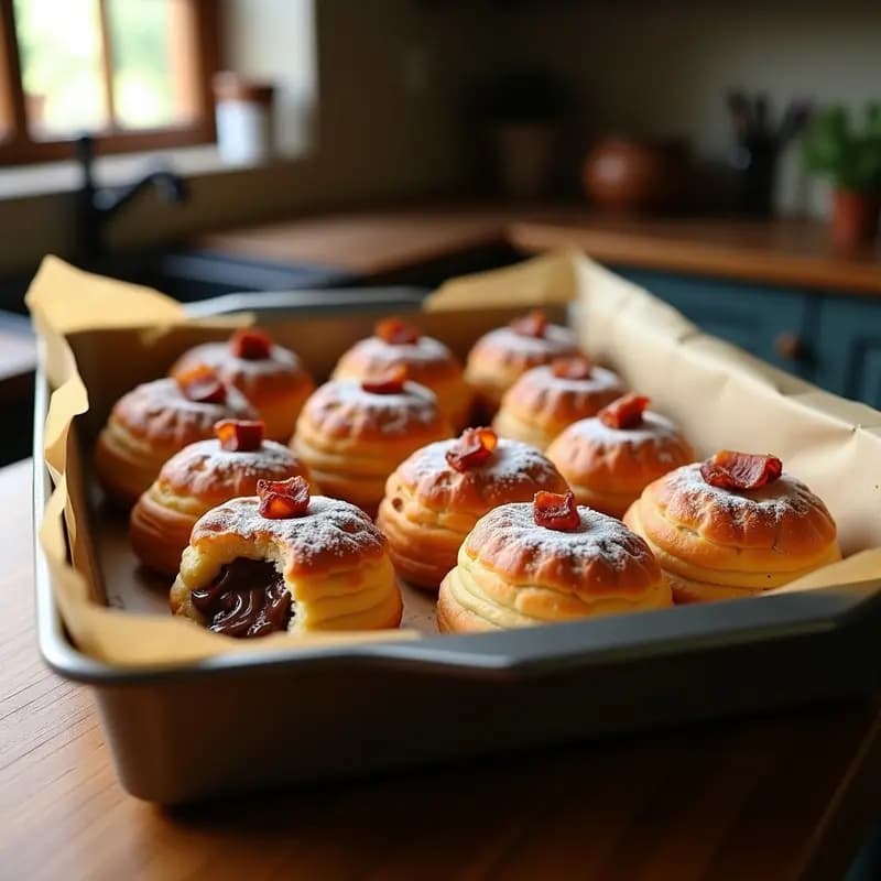 Bombones Rellenos de Nutella y Bacon: Receta Casera en Horno en 20 Minutos