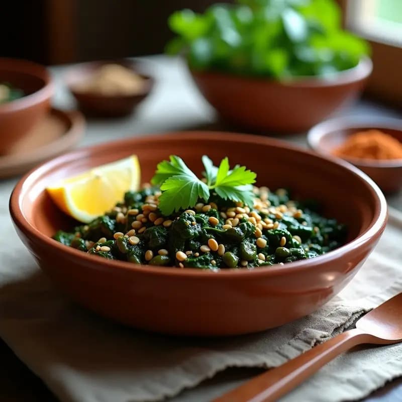 Bored de Lentejas con Espinacas y Limón: Receta Etíope Vegana y Alta en Hierro