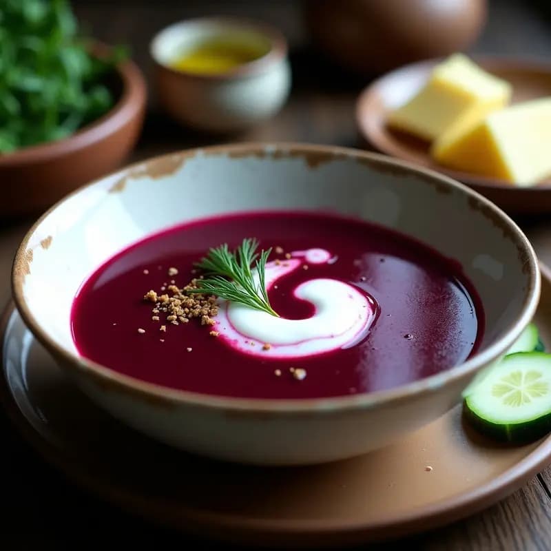 Borscht de Remolacha y Dieta con Crema de Yogur: Sopa Ucraniana Detox y Sin Lactosa