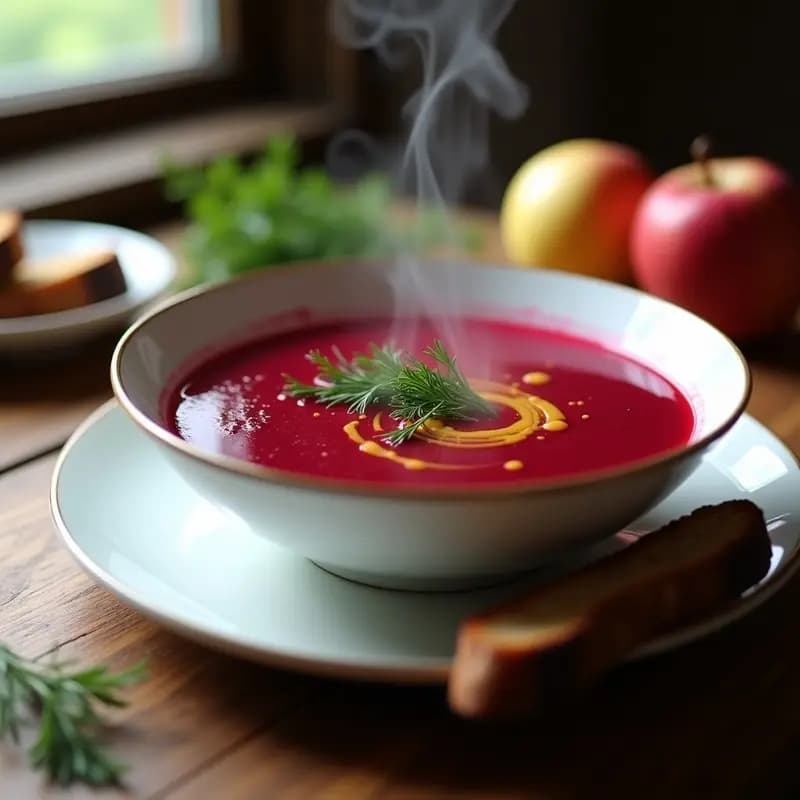 Borscht de Remolacha y Manzana: Receta Ucraniana Detox en Olla Express