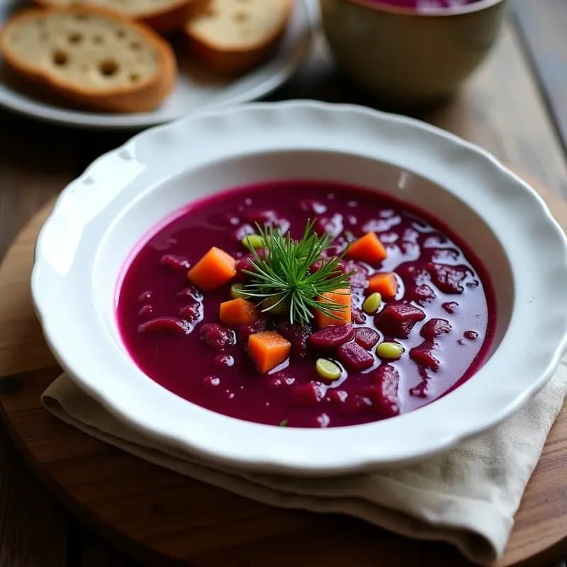 Borscht de Remolacha y Repollo Morado: Sopa Ucraniana Vegana y Detox