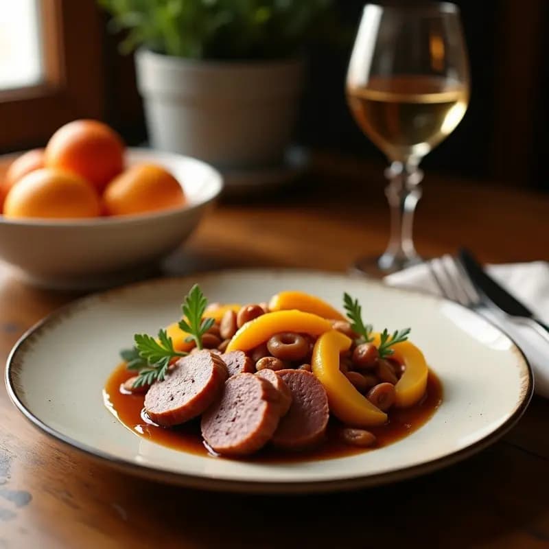 Boudin Noir Francés con Manzanas Caramelizadas: Receta Tradicional en Sartén