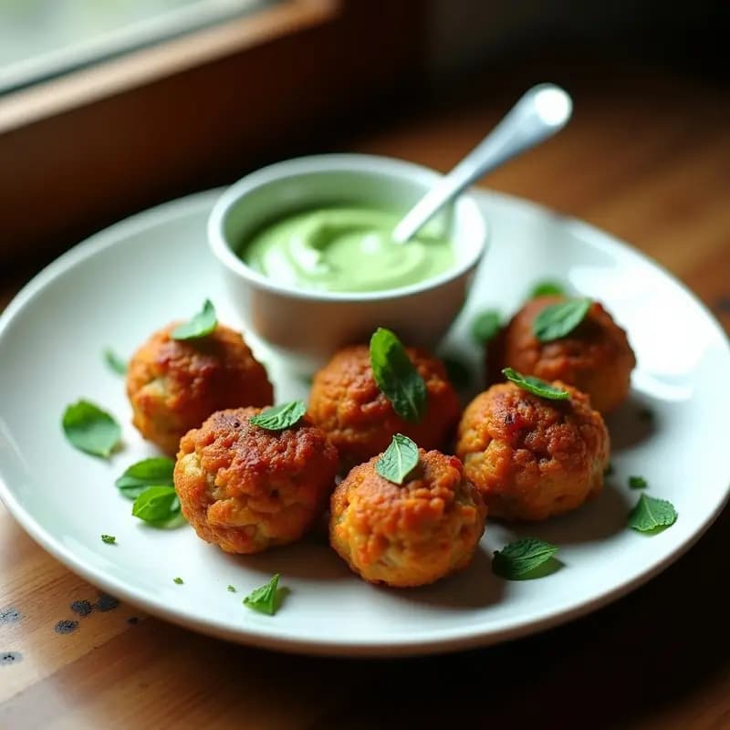 Boulettes de Cordero con Salsa de Menta: Receta Marroquí en Airfryer y Keto