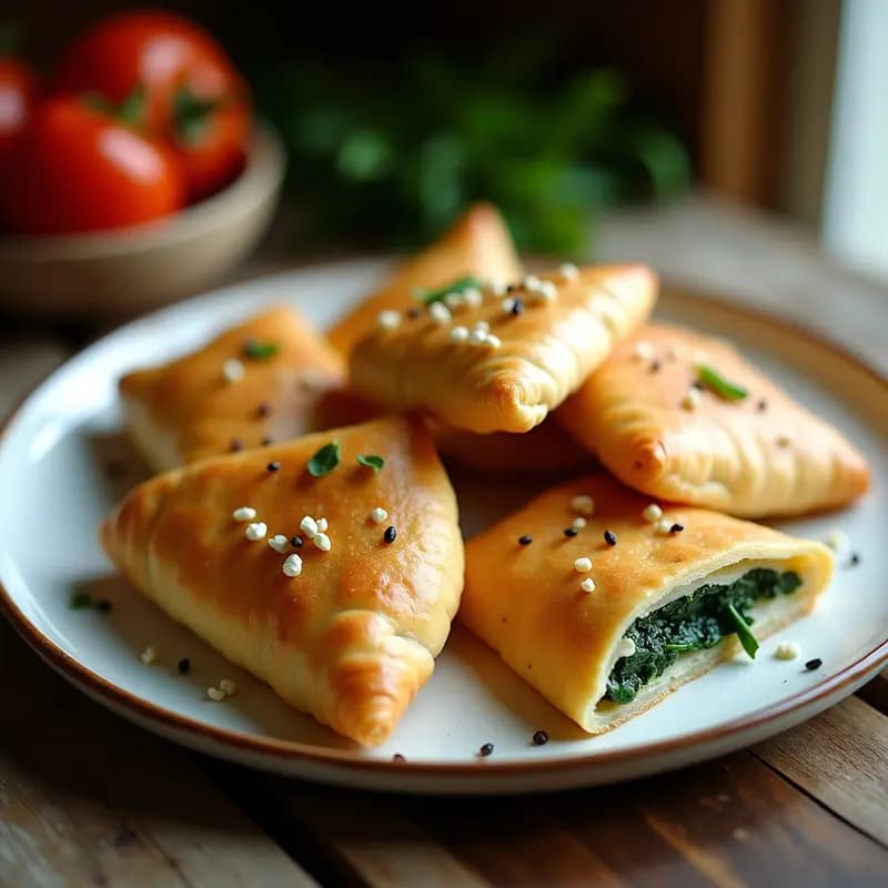 Bourek de Espinacas y Queso Feta: Receta Turca en Hoja de Yufka para Entrante