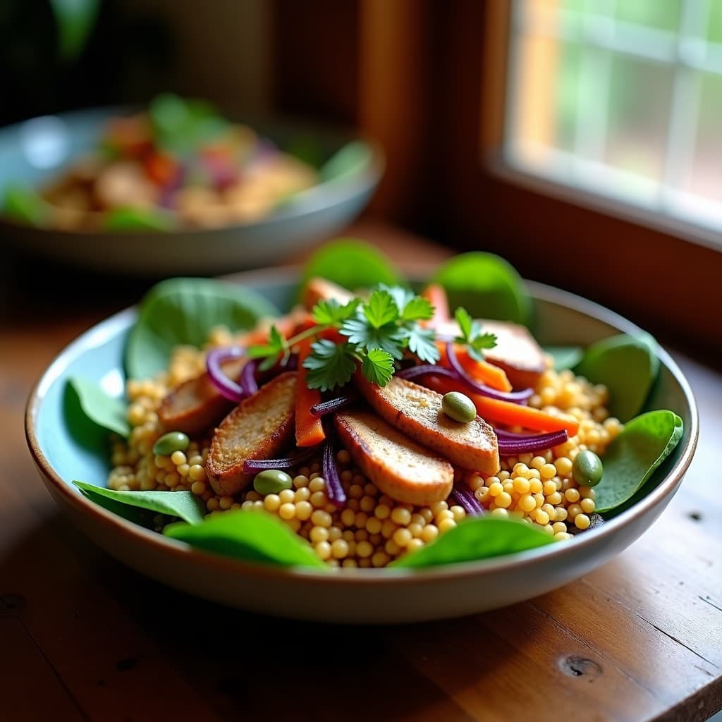 Bowl de Amaranto con Pollo al Comino y Zanahoria Morada: Receta Aztecana Alta en Hierro