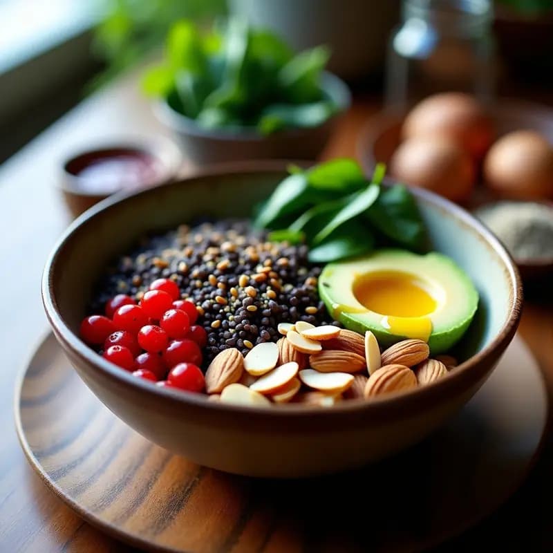 Bowl de Arroz Salvaje y Bayas de Goji con Aderezo de Vinagre de Saúco: Desayuno Naturopático Sin Gluten