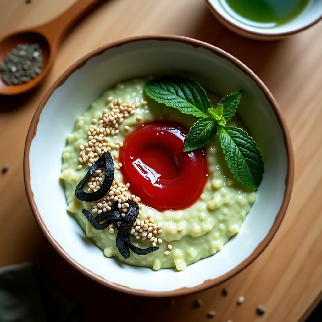 Bowl de Avena con Compota de Ciruela Umeboshi y Semillas de Sésamo: Desayuno Japonés Detox