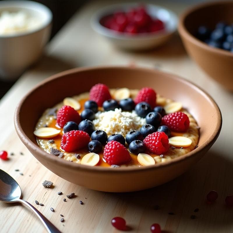 Bowl de Avena con Polvo de Lucuma y Frutos Rojos: Desayuno Peruano Alto en Antioxidantes