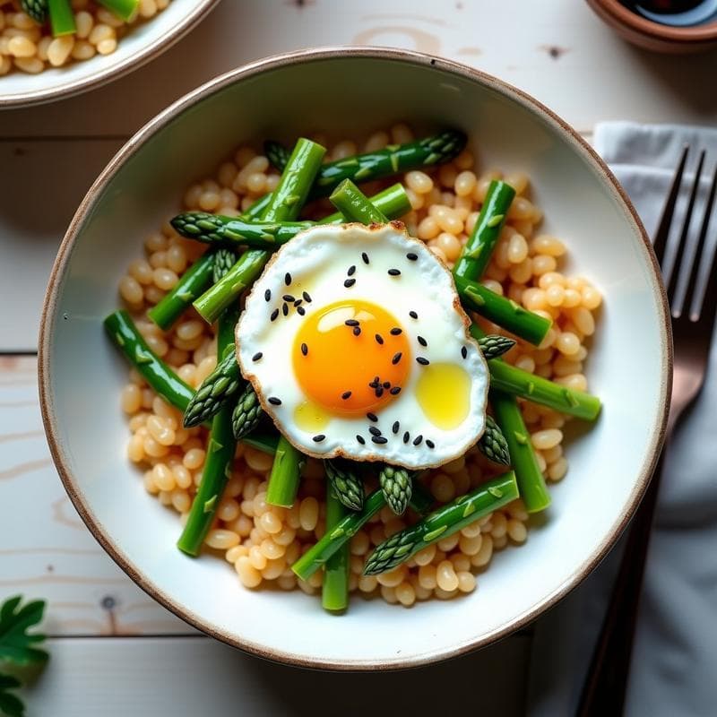Bowl de Mijo con Espárragos Trigueros y Huevo Pochado: Receta Sin Gluten en 20 Minutos