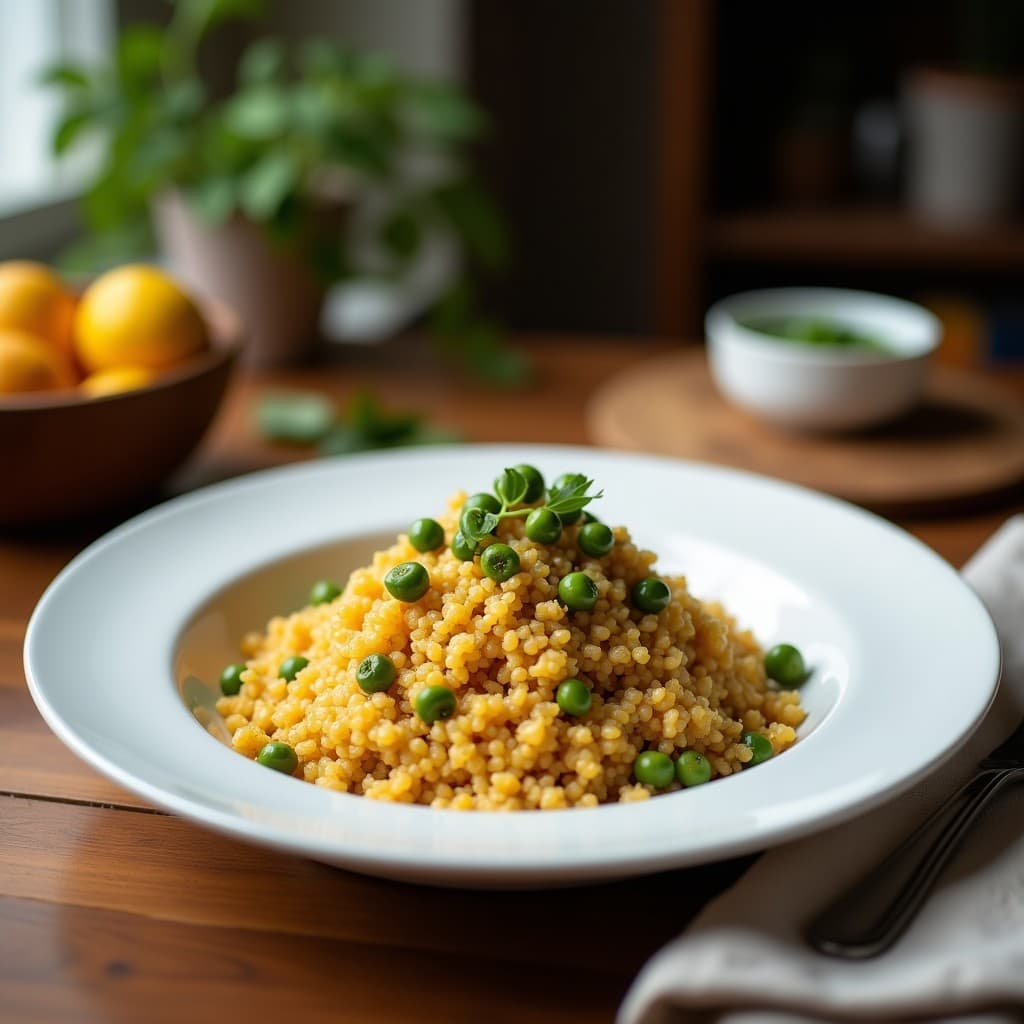 Bowl de Quinoa y Espárragos con Aderezo de Aceite de Pistacho: Receta Mariana Vegana y Alta en Proteína