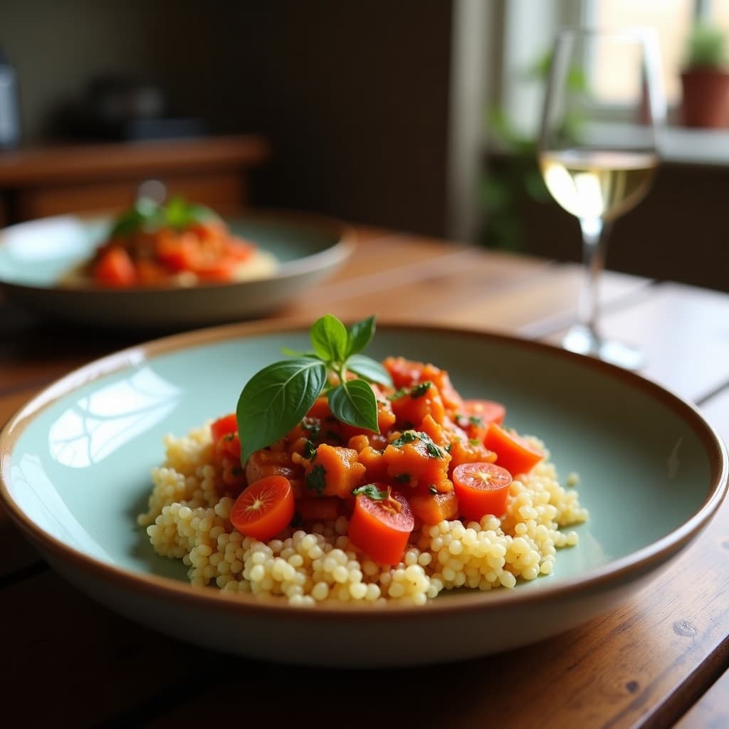 Bowl de Quinoa con Remolacha Asada y Vinagreta de Mostarda: Receta Italiana Vegana y Sin Lactosa